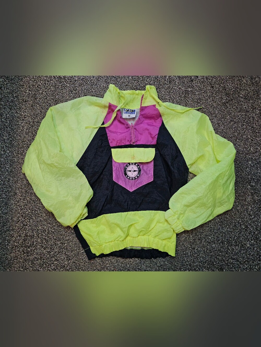 Vintage 90s Laguna Surf Windbreaker Colorblock Youth Medium